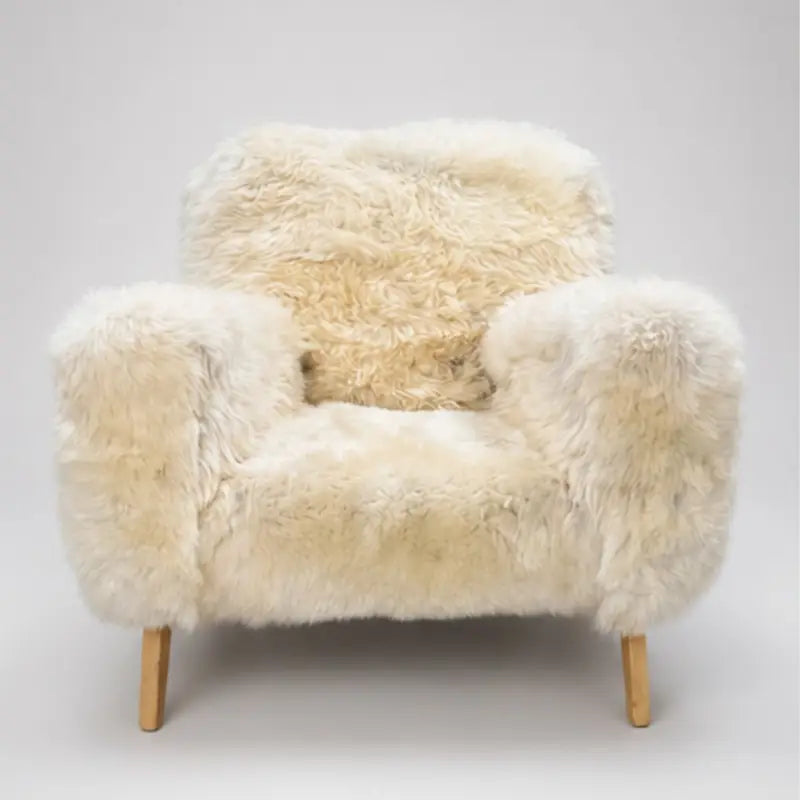 The Wooligan Sheepskin Armchair in Light Rare Breed