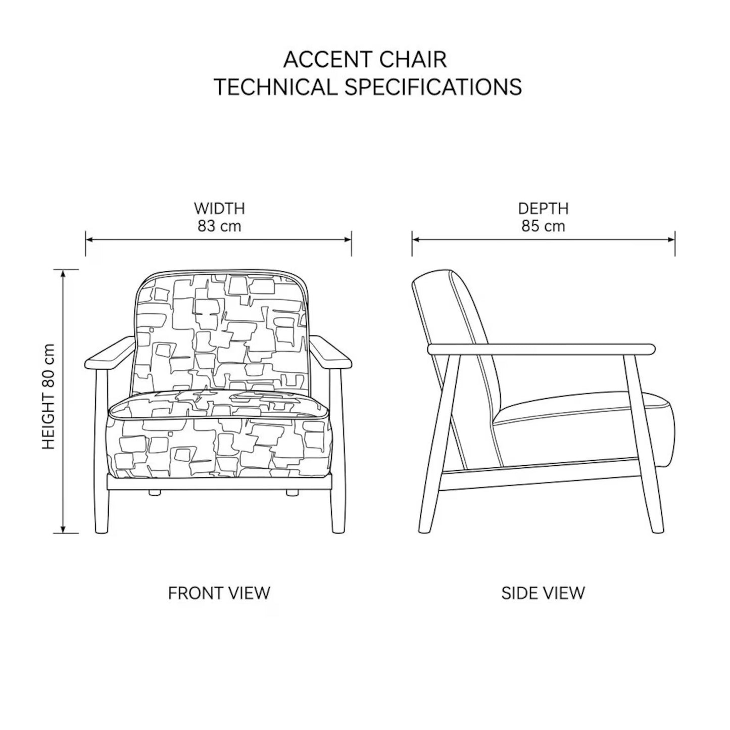 Modern Wooden Accent Chair