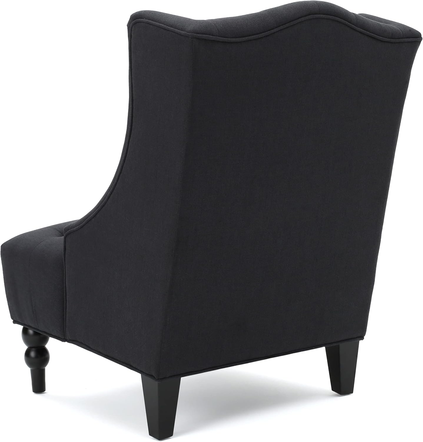The Toddman High-Back Wingback Chair in Matte Charcoal