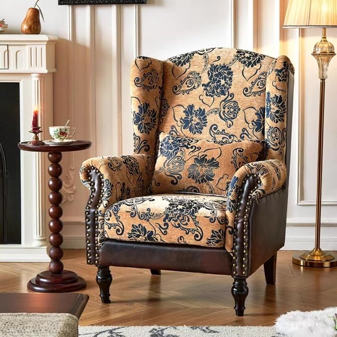 Vintage Wingback Accent Chair