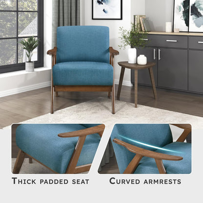 Luxury Walnut Accent Chair