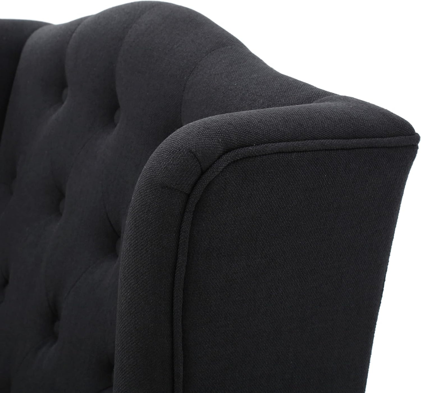 The Toddman High-Back Wingback Chair in Matte Charcoal