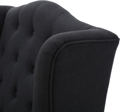 The Toddman High-Back Wingback Chair in Matte Charcoal