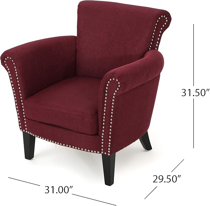 Brice Luxury Scroll Arm Accent Chair