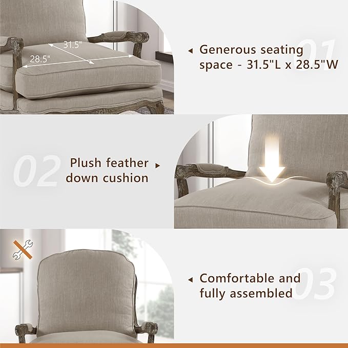 Luxury Accent Chair – Neutral Beige