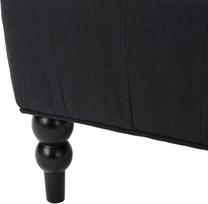 The Toddman High-Back Wingback Chair in Matte Charcoal