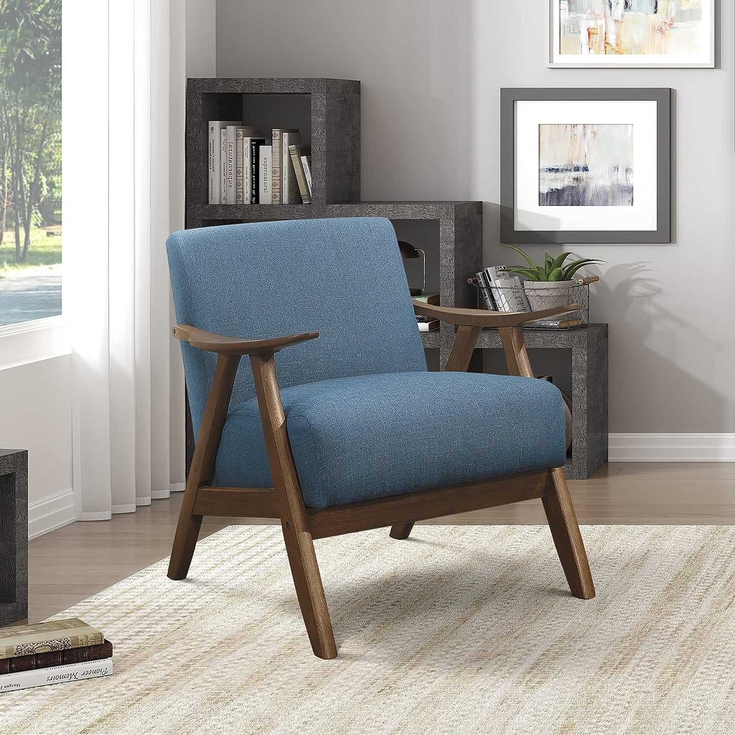 Luxury Walnut Accent Chair