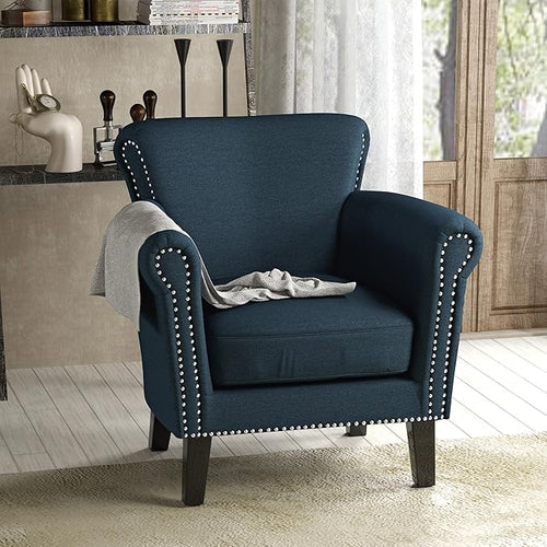 Brice Luxury Scroll Arm Accent Chair