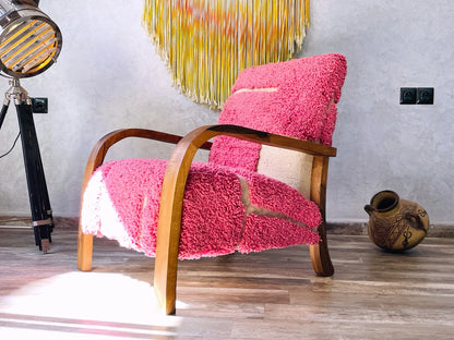 Handmade Moroccan Walnut Lounge Chair