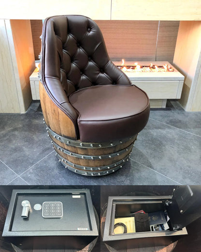 Oak Barrel Captain Chair