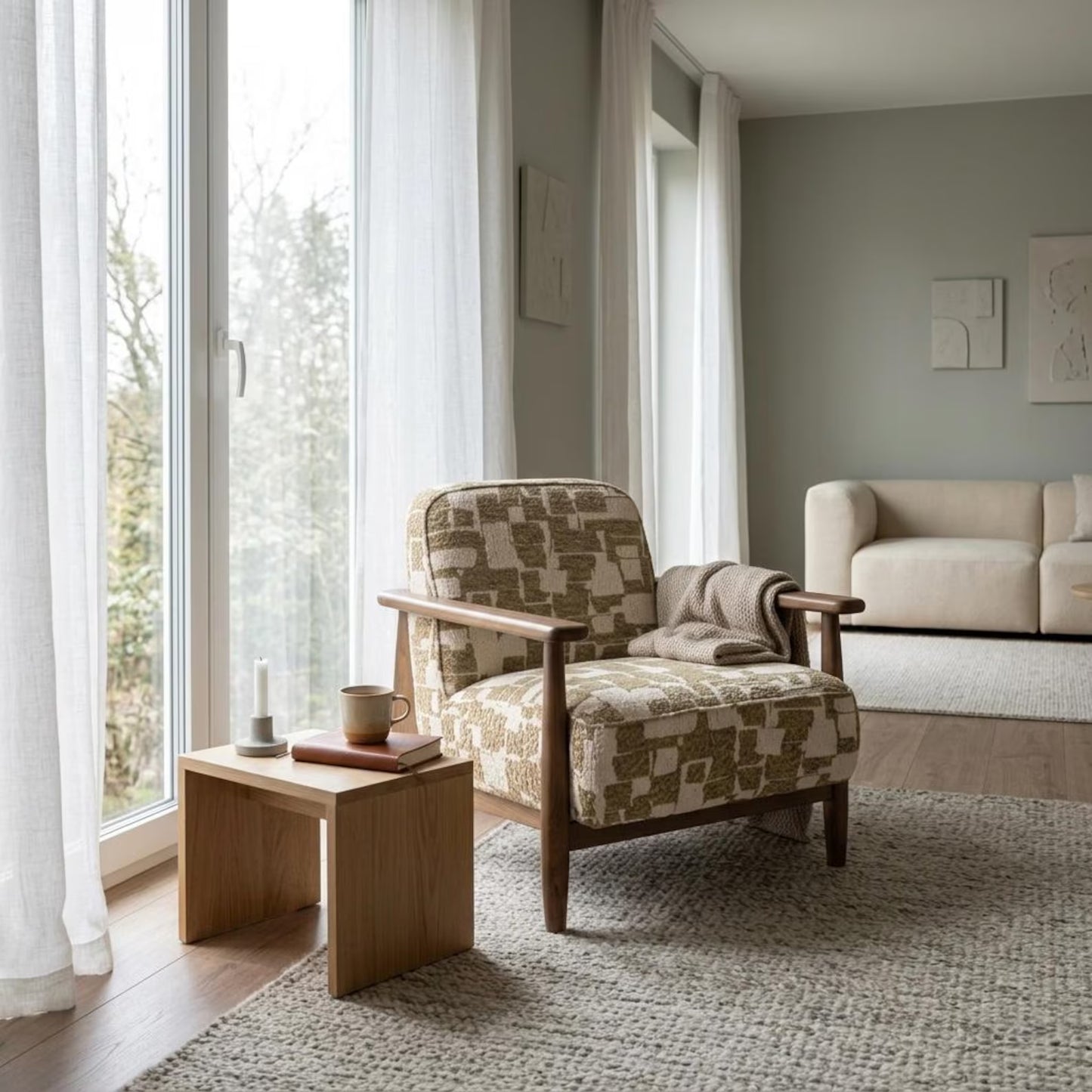 Modern Wooden Accent Chair