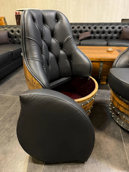 Oak Barrel Captain Chair