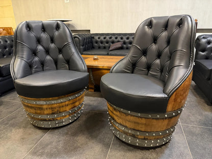 Oak Barrel Captain Chair
