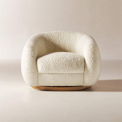 Ami Boucle Swivel Arm Chair