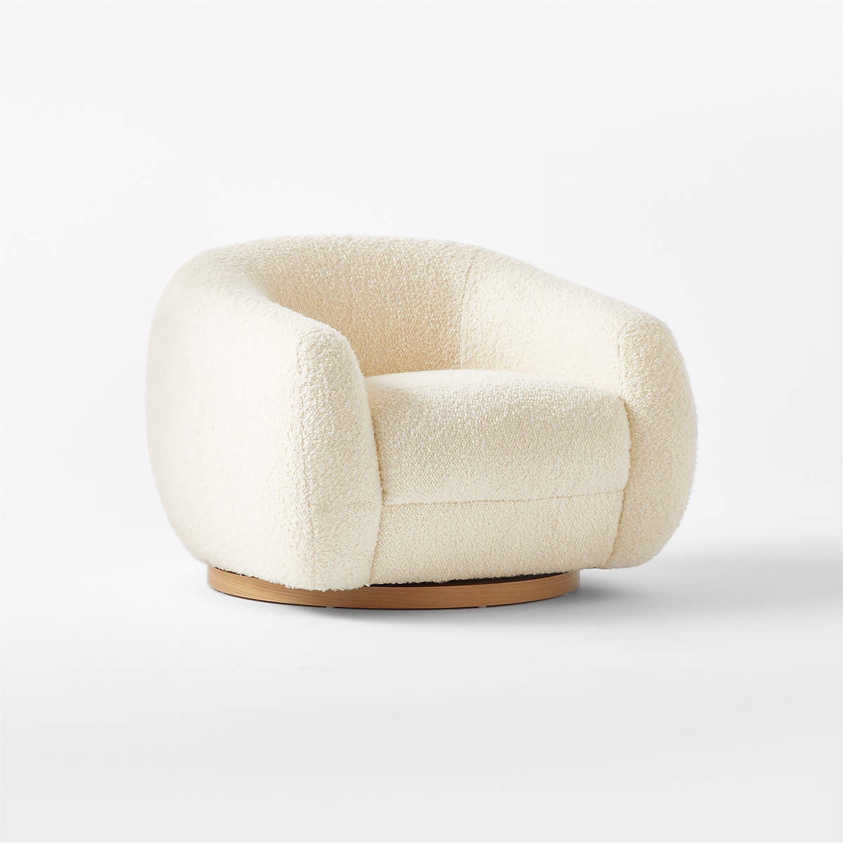Ami Boucle Swivel Arm Chair
