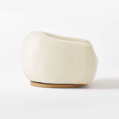 Ami Boucle Swivel Arm Chair