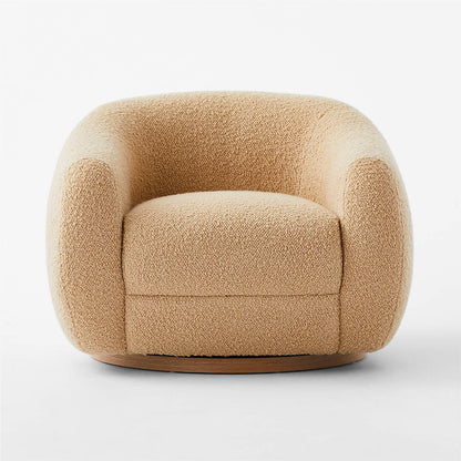 Ami Boucle Swivel Arm Chair
